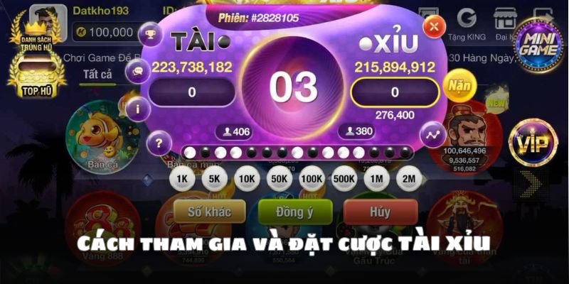 Cách tham gia và đặt cược Tài Xỉu đổi thưởng